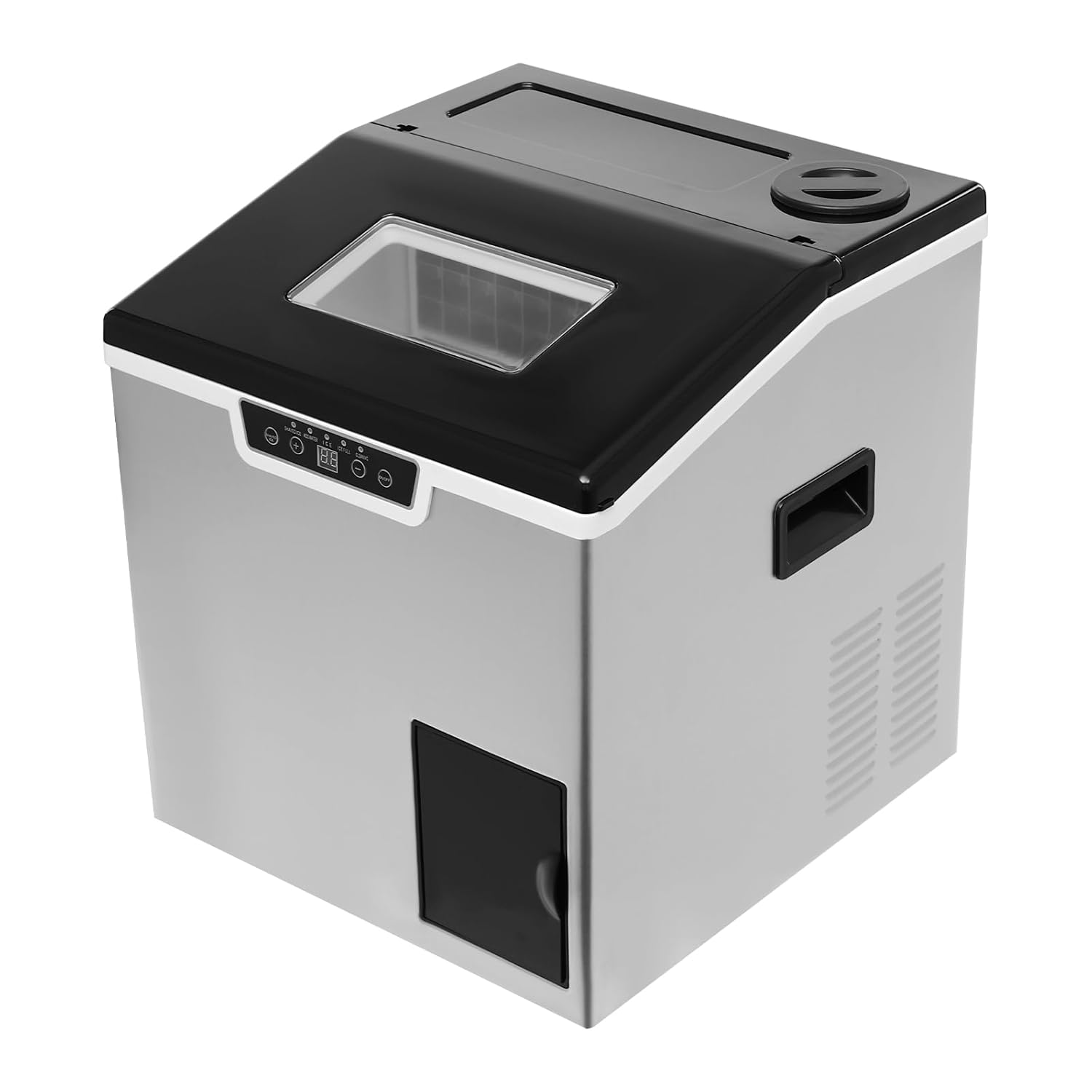Machine à glaçons, broyeur à glace, appareil de table avec réservoir d'eau, écran LCD, refroidissement à air pour la maison, le bureau ou le café, glaçons carrés, production rapide de glace-Doviaastudio