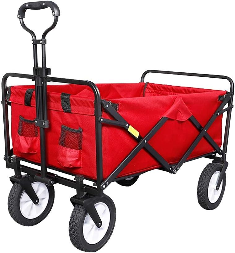 ZAANU Wagon Pliant Chariot Pliant Extérieur, Chariot de Camping Robuste, Chariot de Jardin avec Roues Universelles et Poignée Réglable, Transportant 100 kg 220 LB Couleur : Style 2 St-Doviaastudio