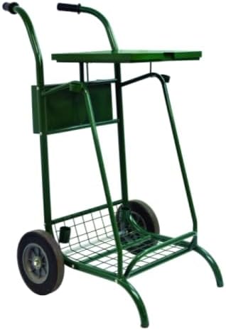Chariot de voirie Mobisac - avec couvercle - roues caoutchouc - 2x110l - vert mousse - RAL 6005-Doviaastudio