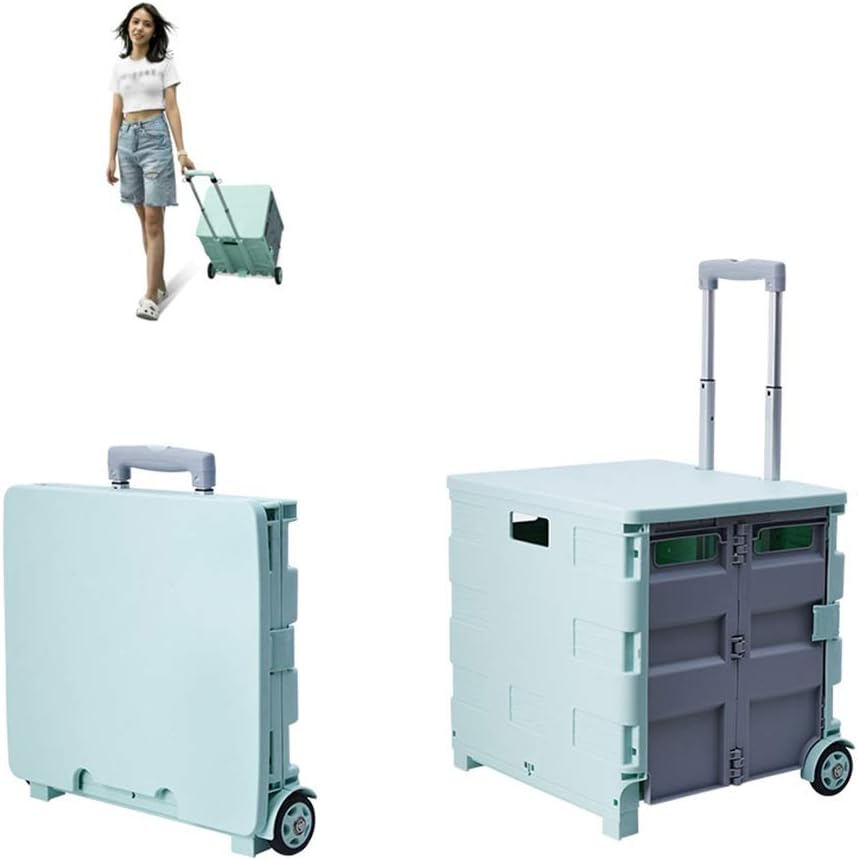 Générique Chariot Pliable, Chariot à roulettes Pliable, Chariot à Chaussures Pliable, Chariot de Courses à 2 Roues de Grande capacité de 75 L, boîte de Rangement Pliable, Chariot à Bagages de Camping-Doviaastudio