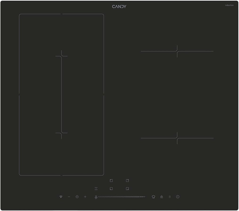 CANDY Plaque de Cuisson induction CTPS63SCTTWIFI, 3 Zones, 3500 W, Minuteur, Connectée, Noir-Doviaastudio