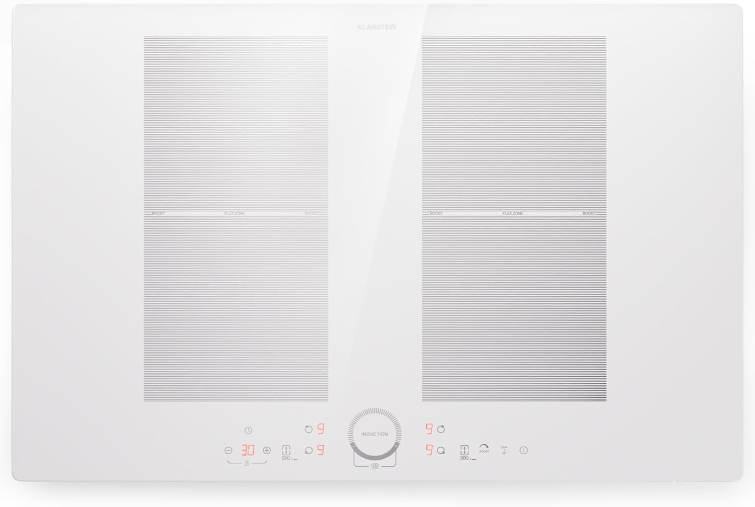 Klarstein Table de Cuisson Induction 4 Feux 7000W, Contrôle par Touches, Affichage Numérique et Minuterie-Doviaastudio