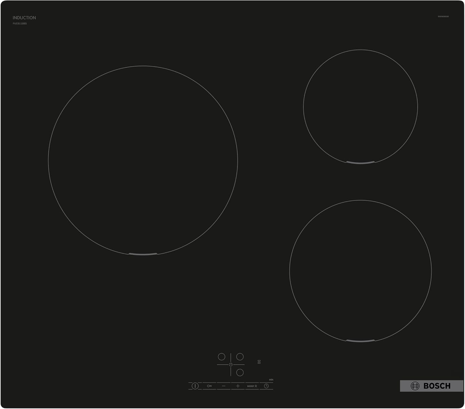 Bosch PUC611BB5H, Série 4, Plaque induction, 3 feux, Noir-Doviaastudio