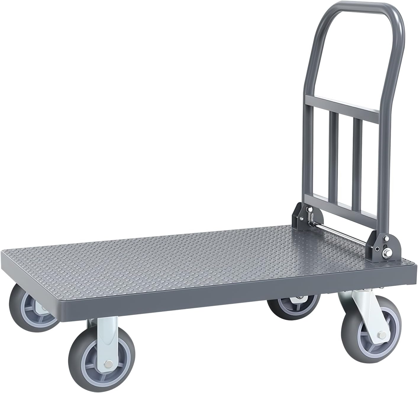 Bai You Mei Chariot à Plateforme de Transport Pliable 500 kg Grandes Roues Heavy Duty- Chariot de Magasin manutention Stockage Pneus en Caoutchouc Plein roulettes silencieuses 90 x 60 cm-Doviaastudio
