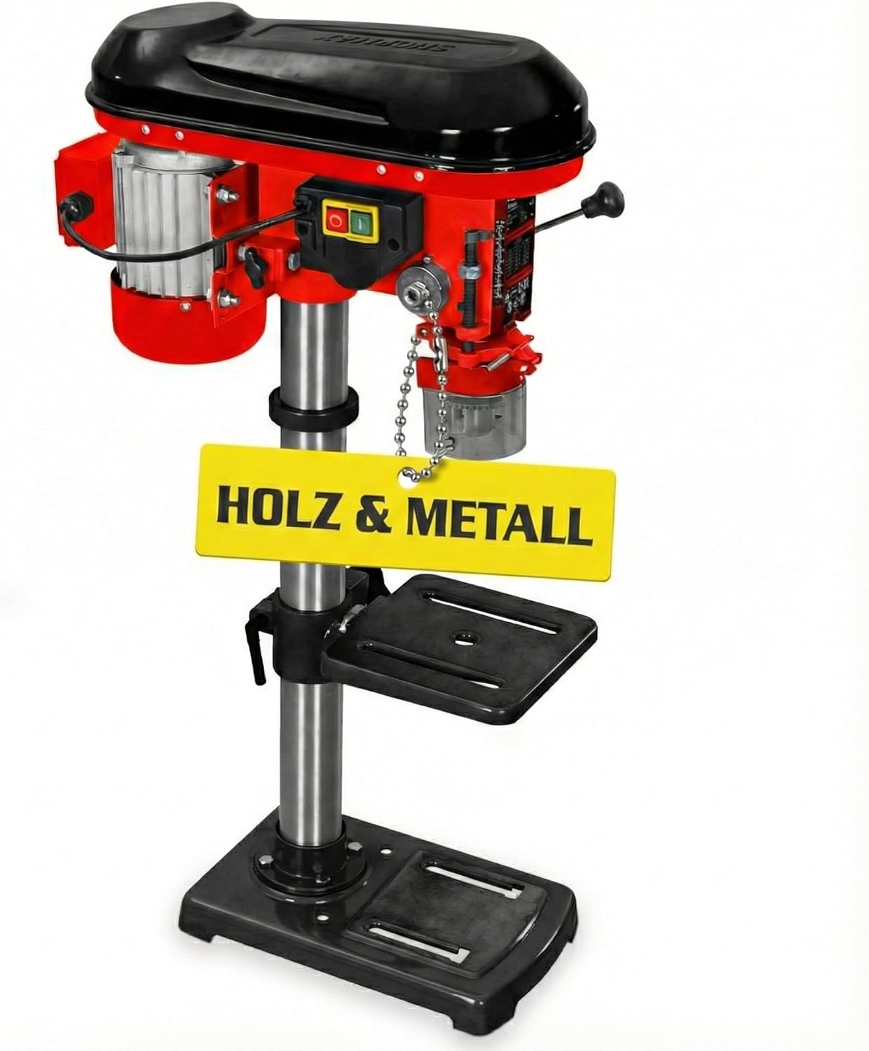 Hecht Perceuse à colonne avec puissance de 600 W - 12 niveaux de vitesse - Table de perçage orientable et réglable en hauteur-Doviaastudio