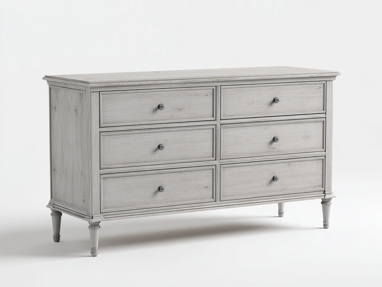 Commode bois-150x45x85 cm-gris-chambre-style moderne-Doviaastudio