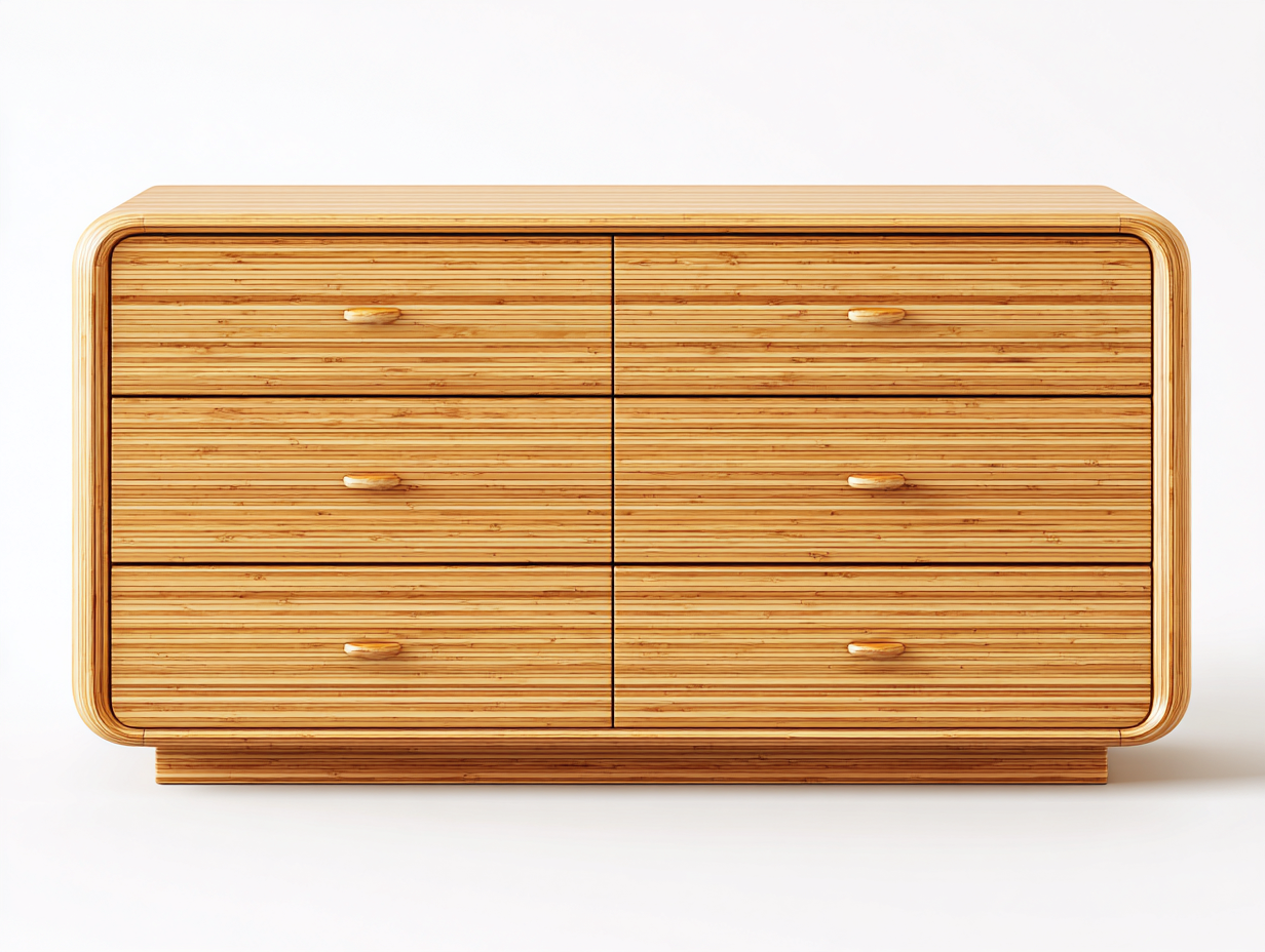 Commode bois-150x45x80 cm-marron-chambre-style moderne-Doviaastudio