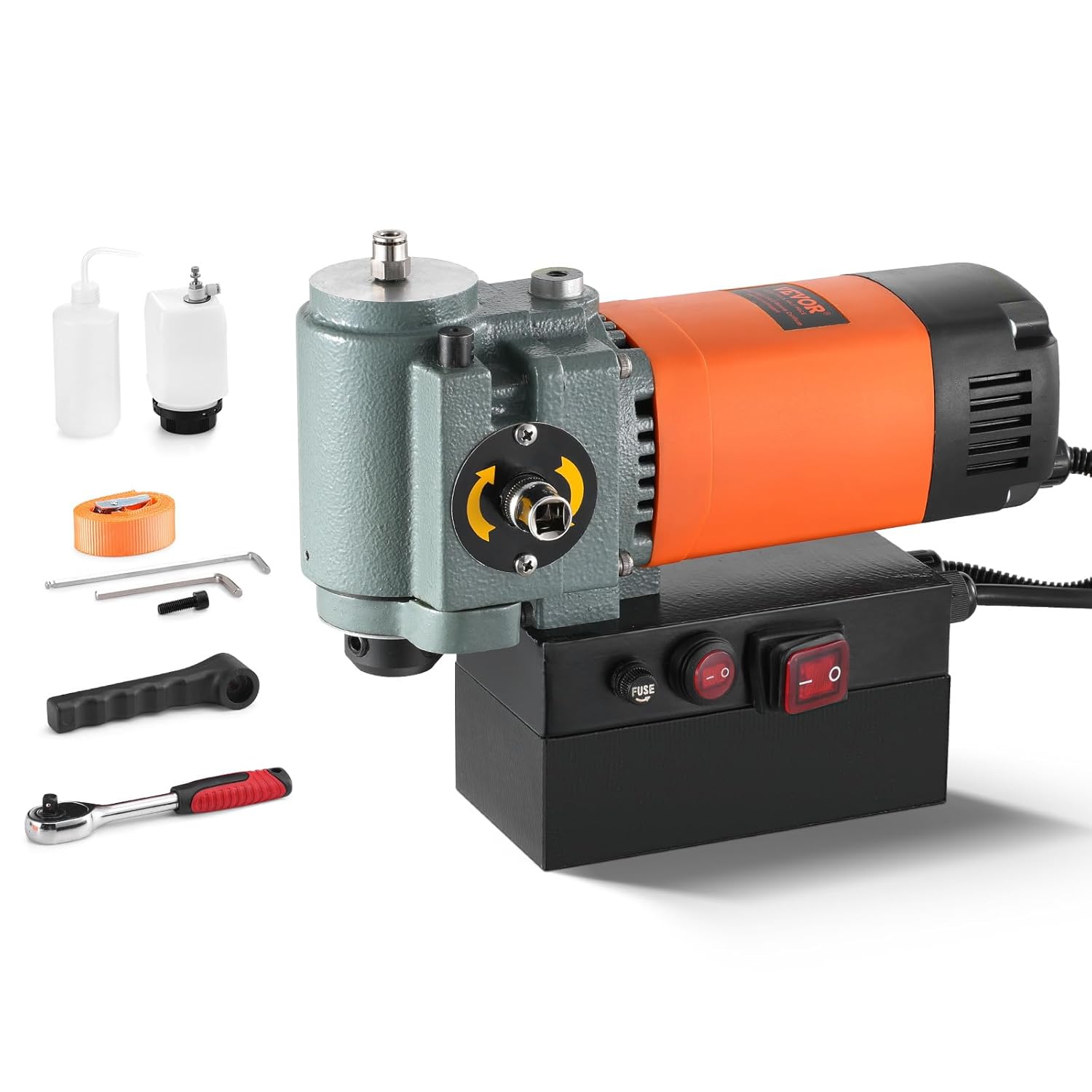 VEVOR Perceuse Magnétique à Profil Bas 1300 W, Perceuse à Colonne Magnétique Diamètre de Perçage Max. 35 mm, avec Dispositif de Refroidissement et Protection contre les Surcharges, pour Construction-Doviaastudio