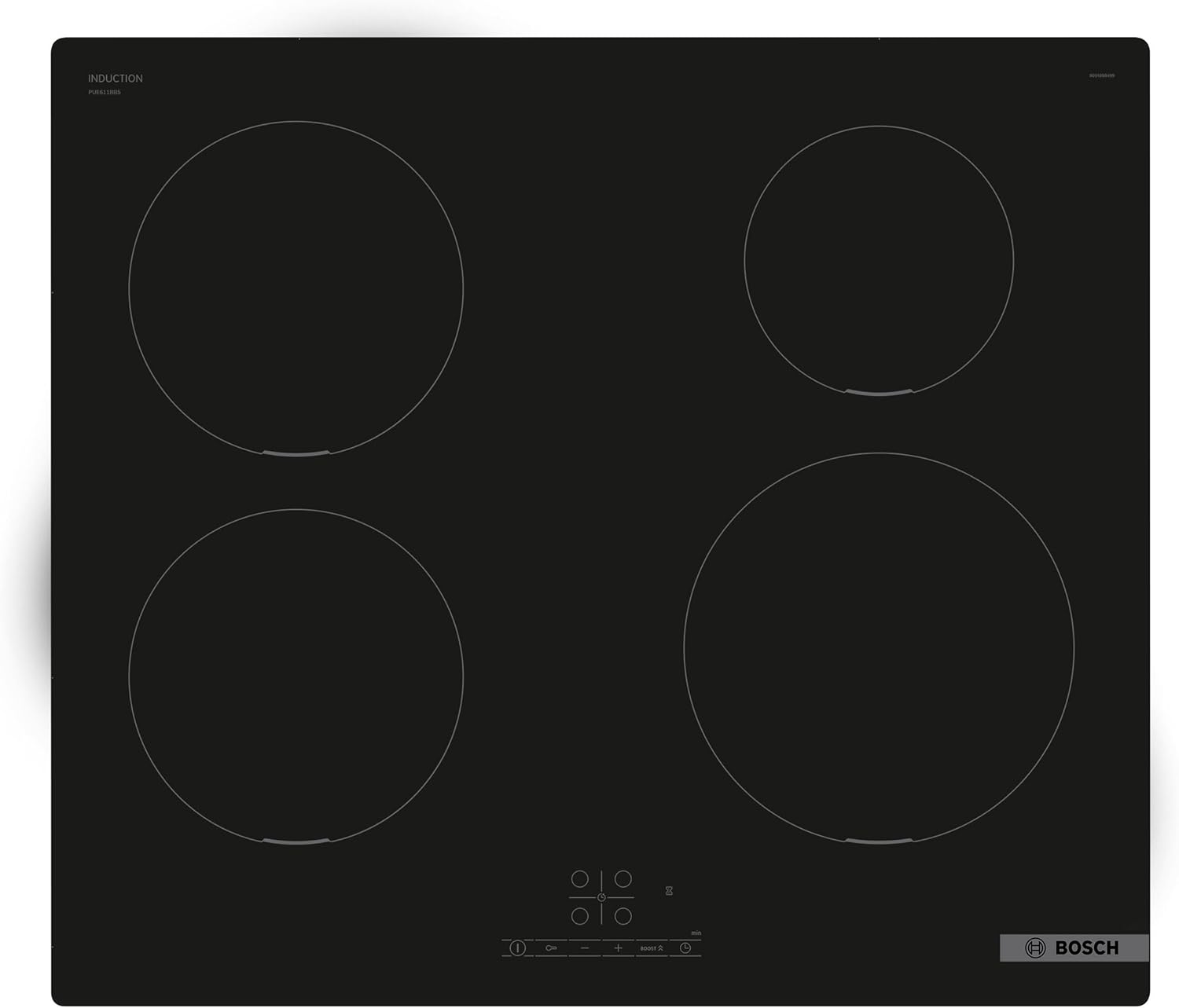 Bosch PUE611BB5E, Série 4, plaque à Induction, 4 foyers, 60 cm, Puissance 4600 W, Noir-Doviaastudio