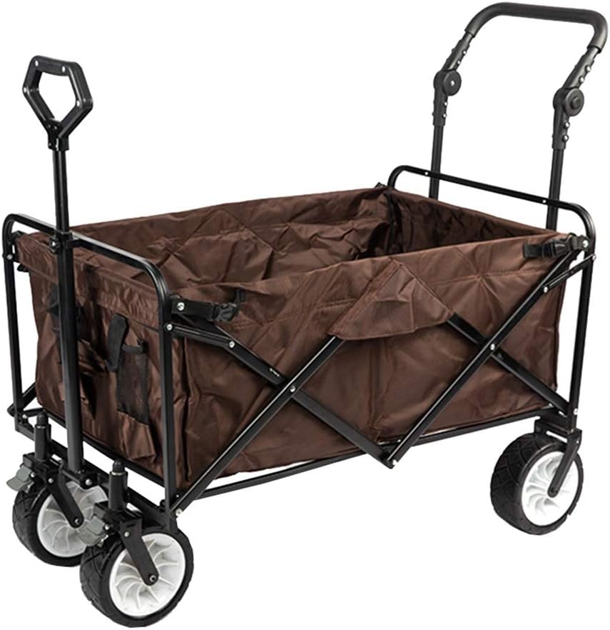 Wagon Pliant extérieur Chariot de Jardin, Wagon à Tirer Pliable, Chariot de Camping sur Roues Heavy Duty Hand Cart Festival, Portant 100kg 220lbs Color : Style 2-Doviaastudio