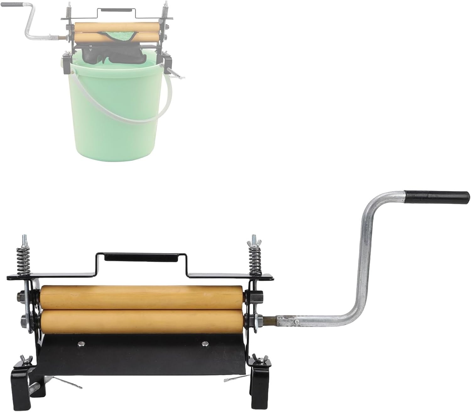 Essoreuse à linge robuste, essoreuse autonome avec support en acier réglable, essoreuse manuelle à manivelle, élimine 95 de l'eau, pour quotidien à la maison et pour le lavage de voitures-Doviaastudio