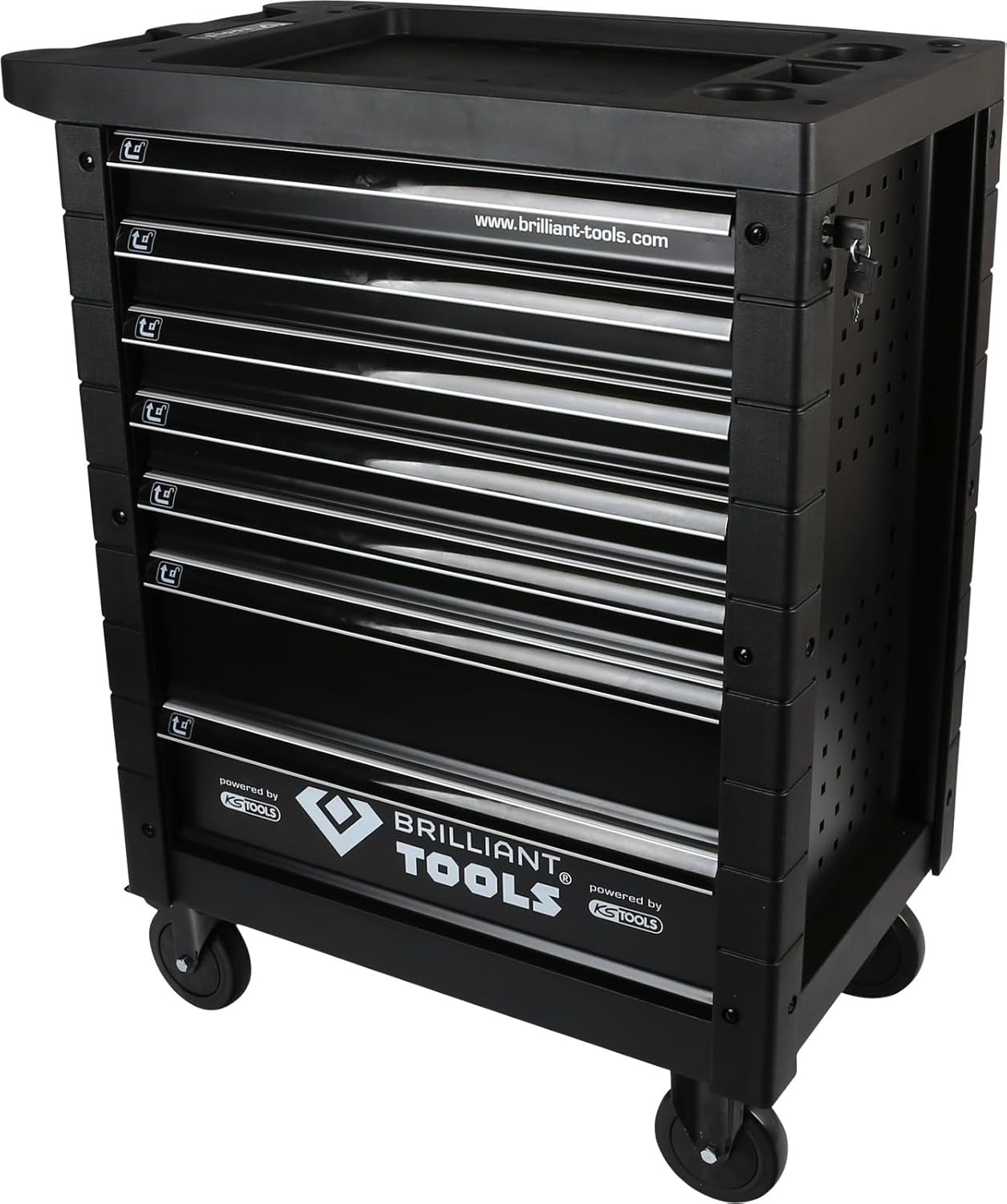 BRILLIANT TOOLS BT152900 Chariot d'atelier avec 7 tiroirs, vide Powered by KS TOOLS-Doviaastudio