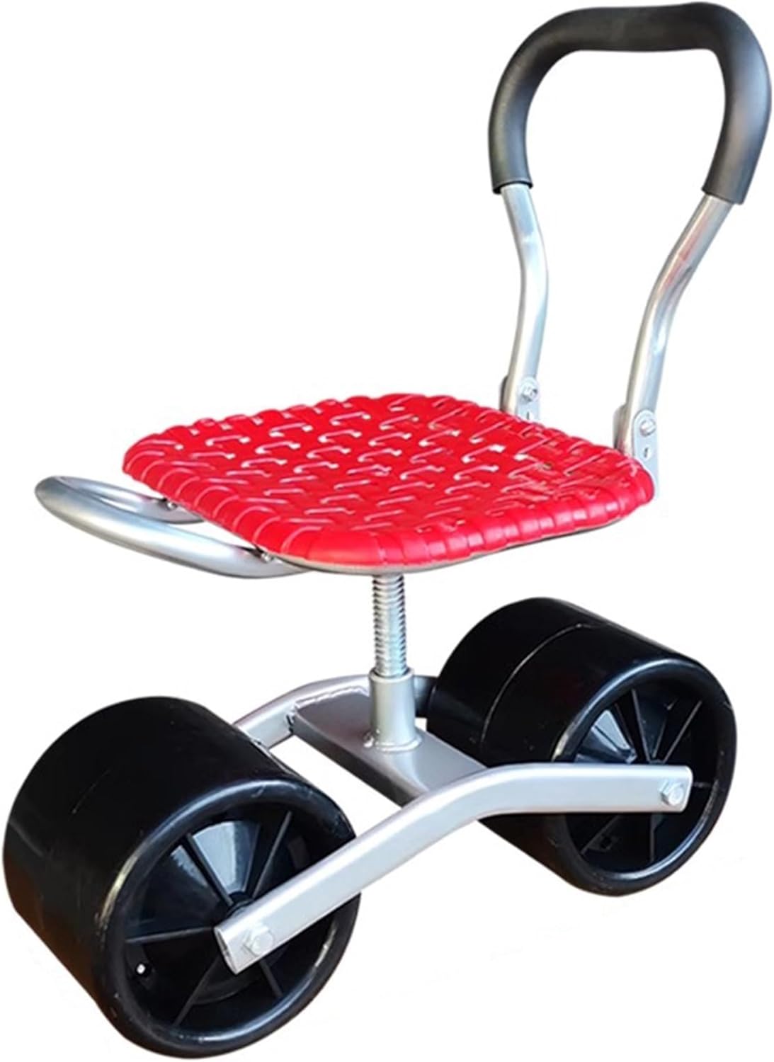 Chariot de jardin portable avec 2 roues et siège pour le jardinage en plein air, l'entretien de la pelouse et l'utilisation de la terrasse - Chariot utilitaire léger pour un transport facile et des-Doviaastudio