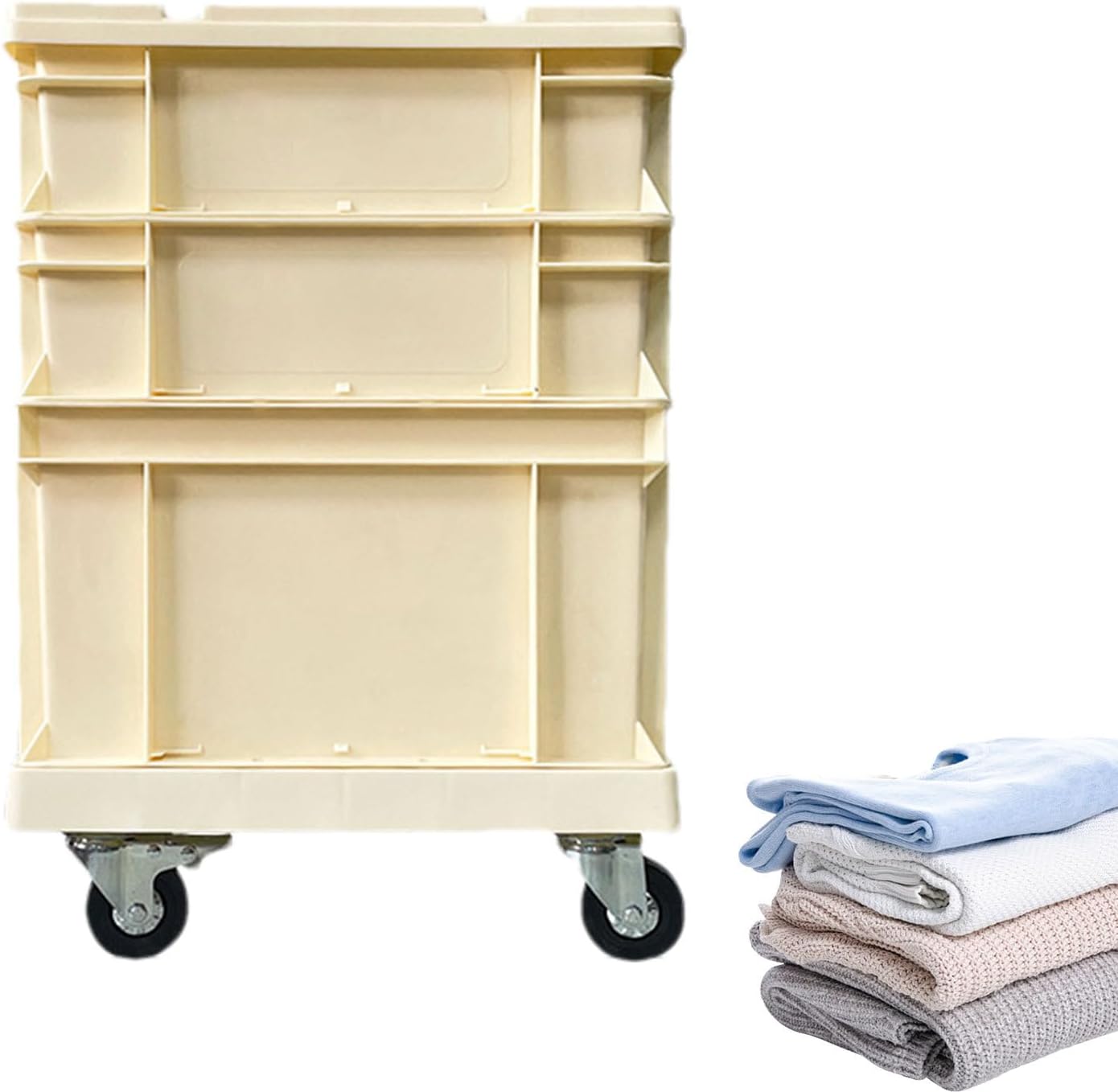 Générique Bacs de Rangement avec Roulettes - Style Industriel Grand Format Empilable Bacs Organisateurs Avec Couvercles Et Roues - Pour Garage Sous-Sol Bureau Déménagement Emballage Outils Jouets-Doviaastudio