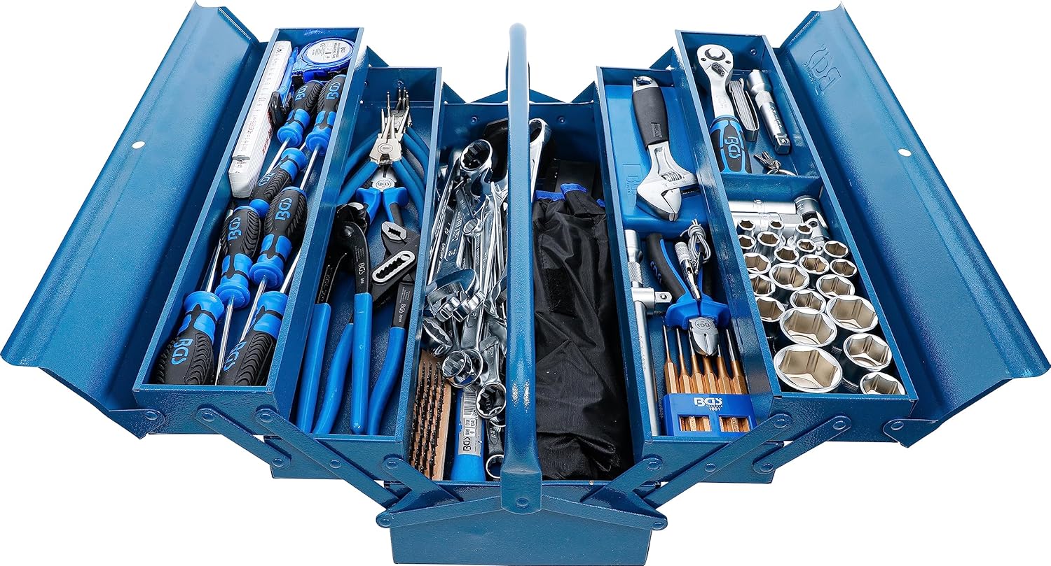 BGS 3340 Caisse à outils métallique avec assortiment d'outils 137 pièces-Doviaastudio