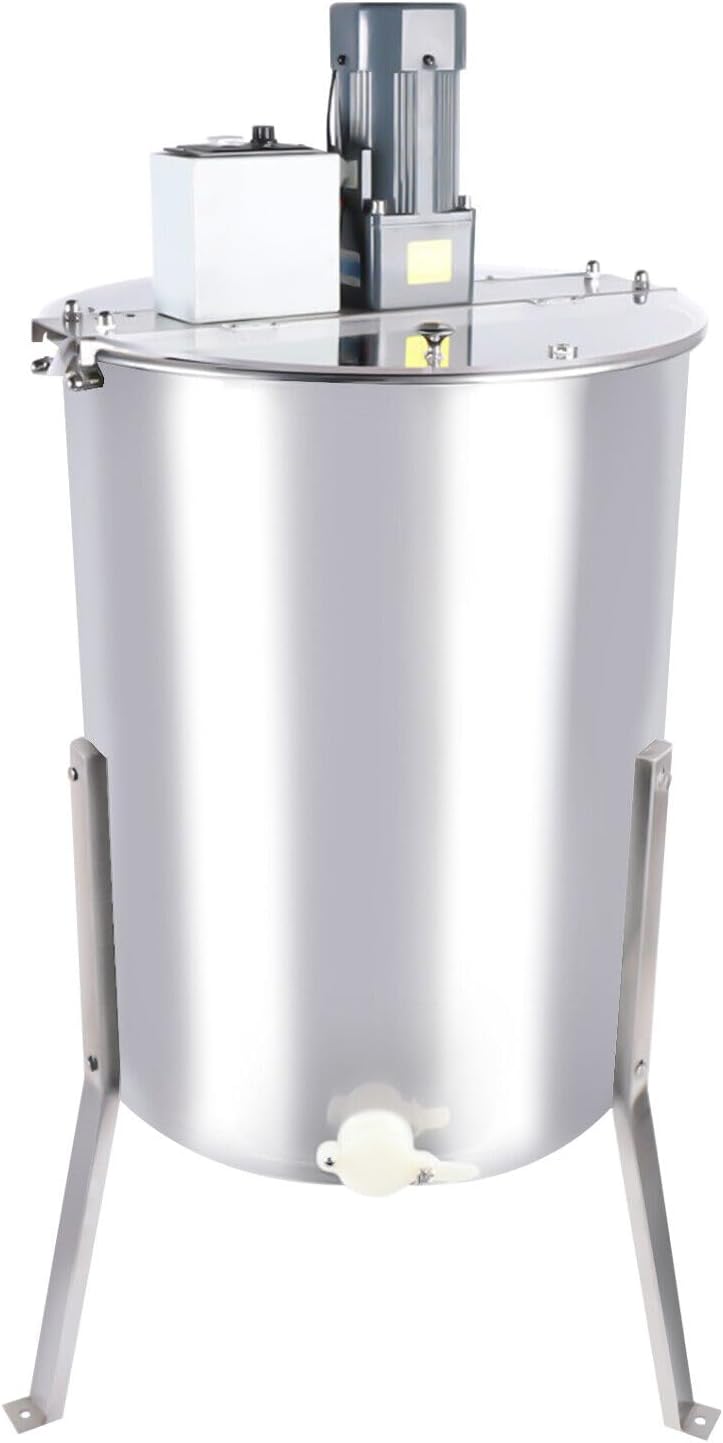 XUEMANSHOP Essoreuse à miel électrique 140 W, essoreuse à miel manuelle avec cadre, plage de vitesse de rotation 0-270 tr/min, apiculteurs et apiculteurs, accessoires pour 4 nids d'abeilles-Doviaastudio