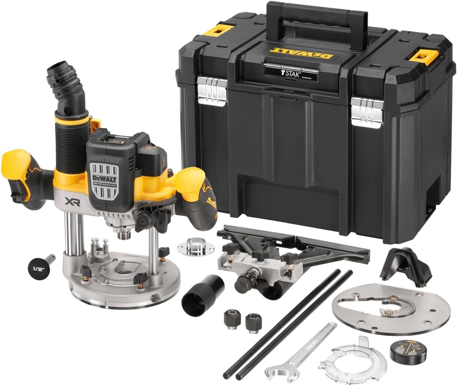 Dewalt Affleureuse, Défonceuse XR 18V - DEWALT - sans batterie, ni chargeur - TSTAK - DCW620NT-XJ-Doviaastudio