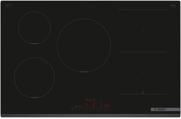 Bosch PVW831HC1E, Série 6, Plaque induction, 5 feux, 80 cm, Noir, Sans cadre-Doviaastudio