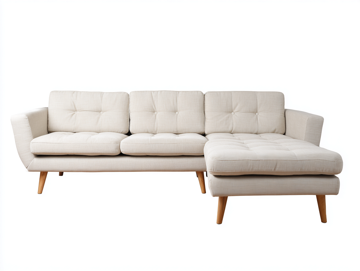 Canapé d'angle-en tissu-248x155x82 cm-beige-salon-style moderne