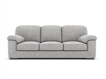 3-Sitzer Sofa Stoff 218 x 94 x 80 cm - hellgrau - für Wohnzimmer - modern gepolstert mit vertikaler Struktur-Narialanest