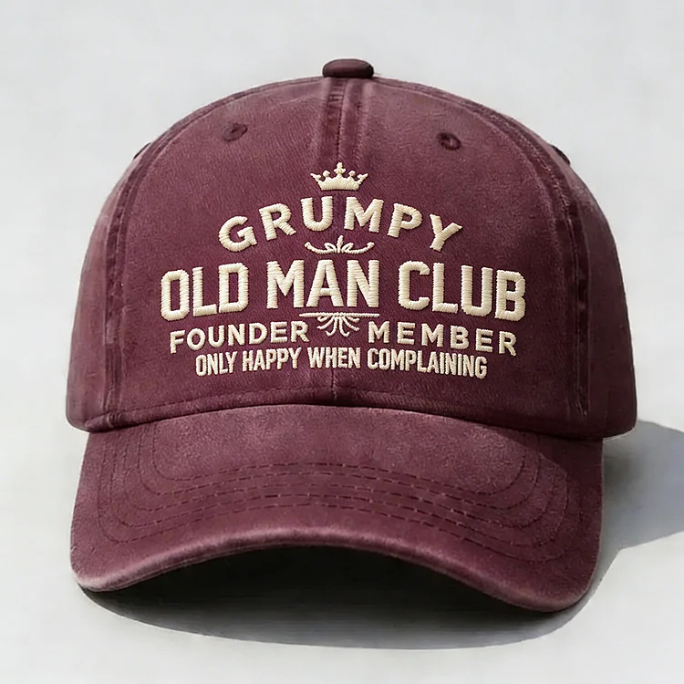 Grumpy Old Man Club Embroidery Cap