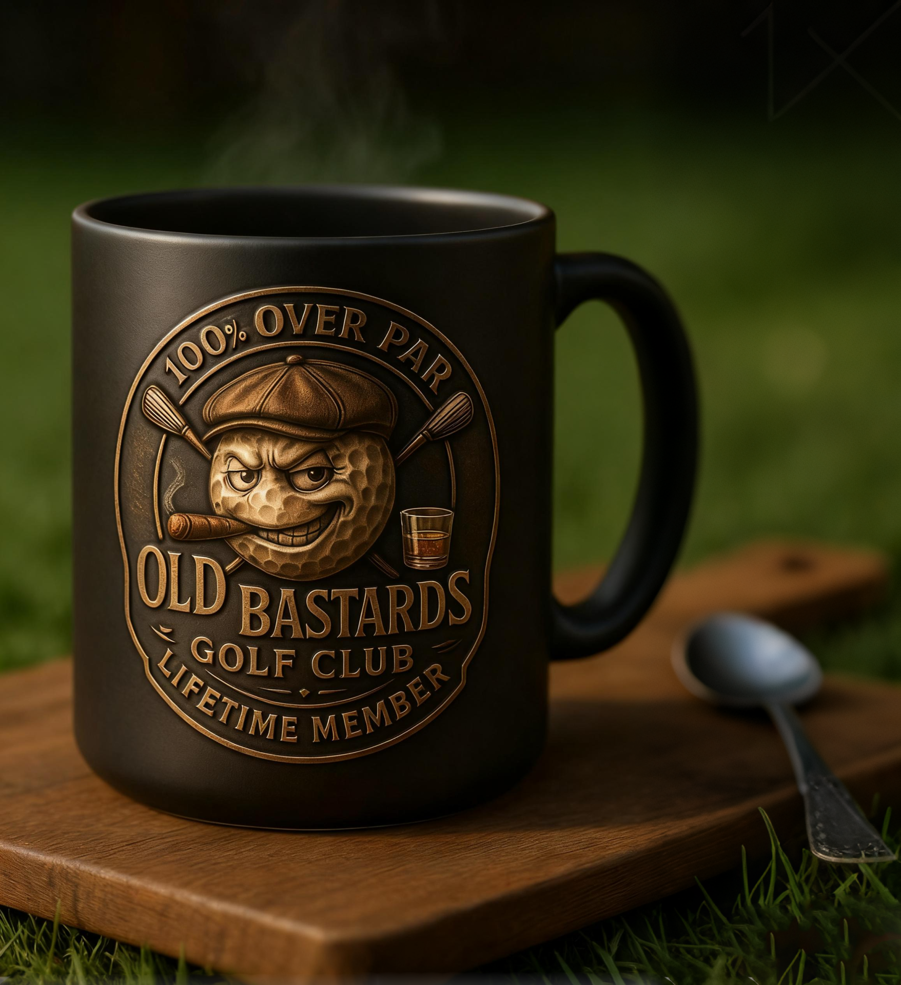 ☕ OLD BASTARDS GOLF CLUB Ceramic Mug — For the Lifetime Members of Over Par Legends