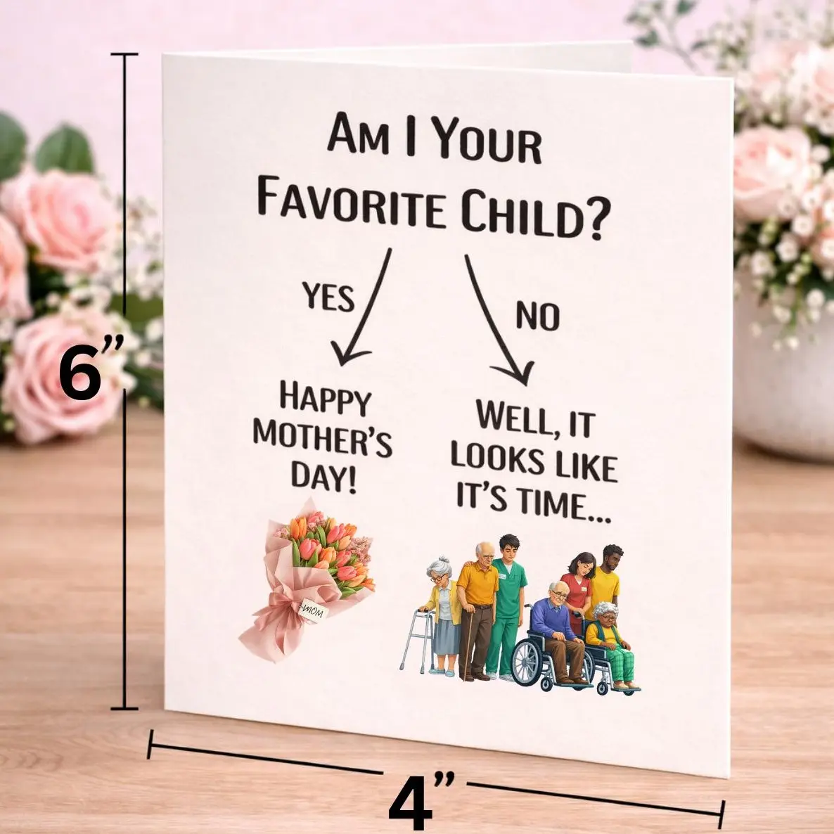 Funny Mothers Day Card for Mom - Gag Gift Card, Blank Inside, Ready to Gift Humorous Mothers Day Card for Mom, Funny Greeting Card, Blank Inside with Envelope Funny Card for Mom, Mothers Day Greeting Card, Blank Inside
