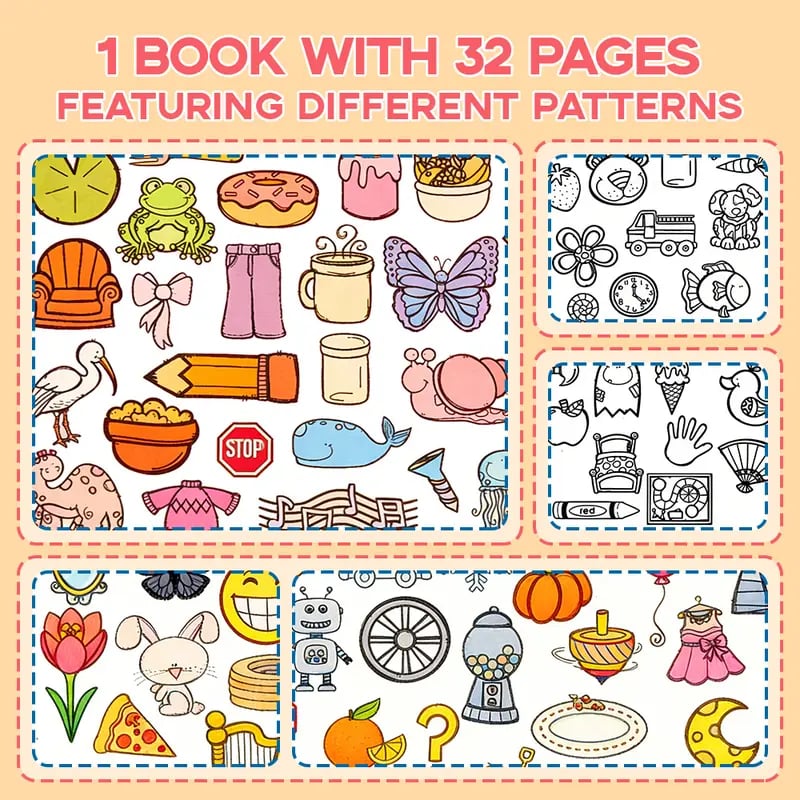🎨🔍Look & Find Coloring Book – 800+ Hidden Pictures + Coloring Fun | Ages 3+ | US & EU Safety Certified