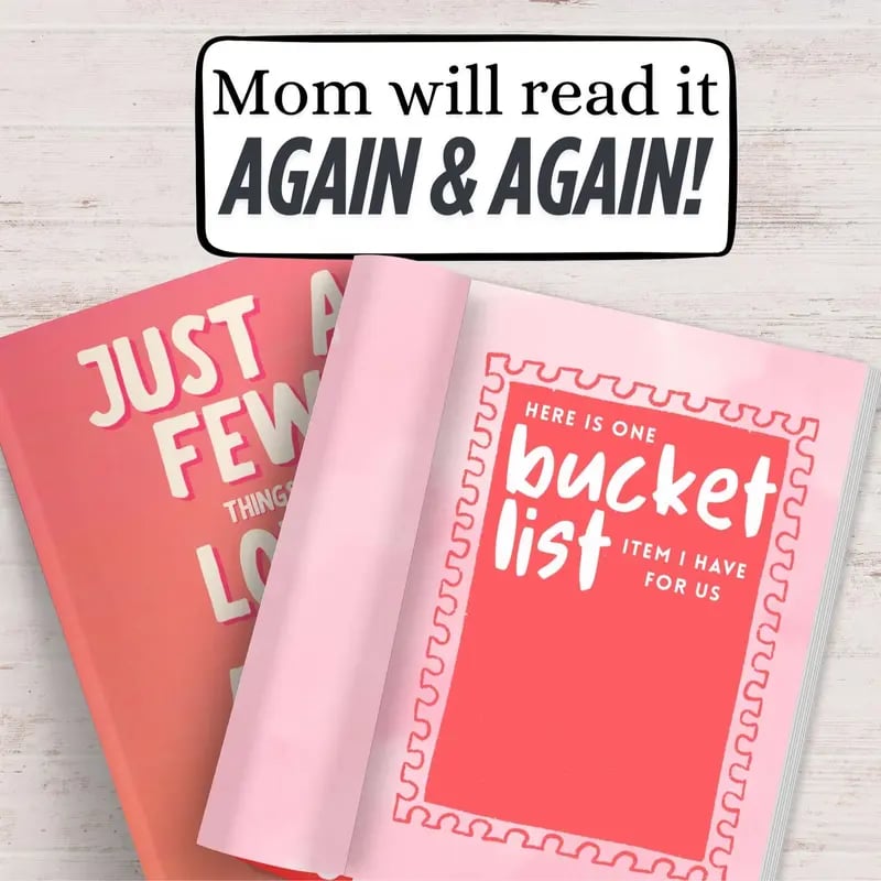 🔥LAST DAY 49% OFF-💞Just a Few Things I Love About You Mom – Fill-In Journal for Mother's Day & Birthday👨‍👧‍👦💟