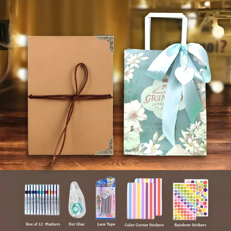 99+ Inch Accordion Foldable Scrapbook Album - Preserves Memories, DIY Craft Kit