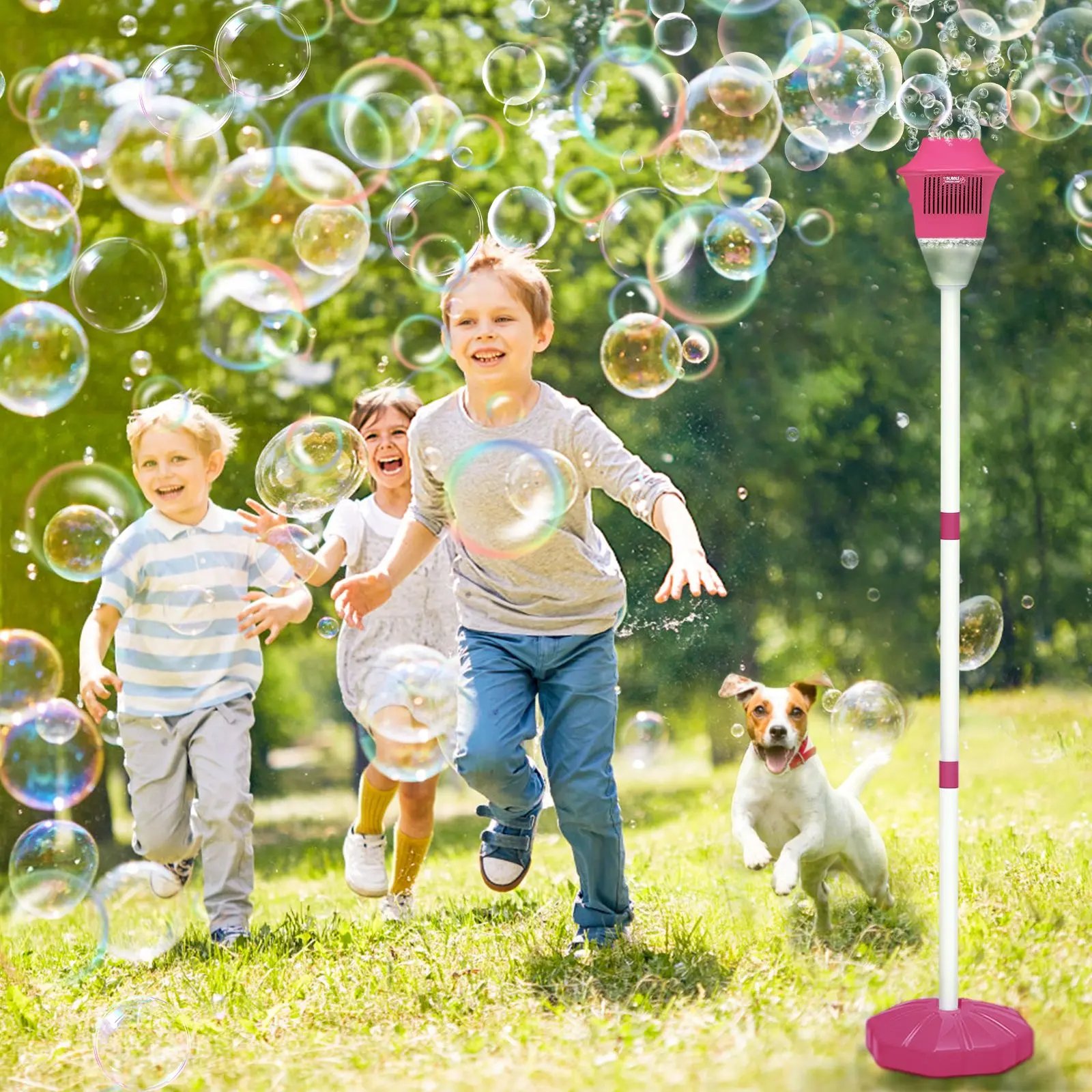 ⏰Last Day 53% OFF🔥Automatic Handheld Bubble Machine for Kids, Bubble Maker Spring Summer Toys with Lights
