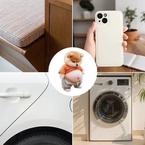 3D Cute Shiba Inu Self-Adhesive Door Stopper & Stress Ball