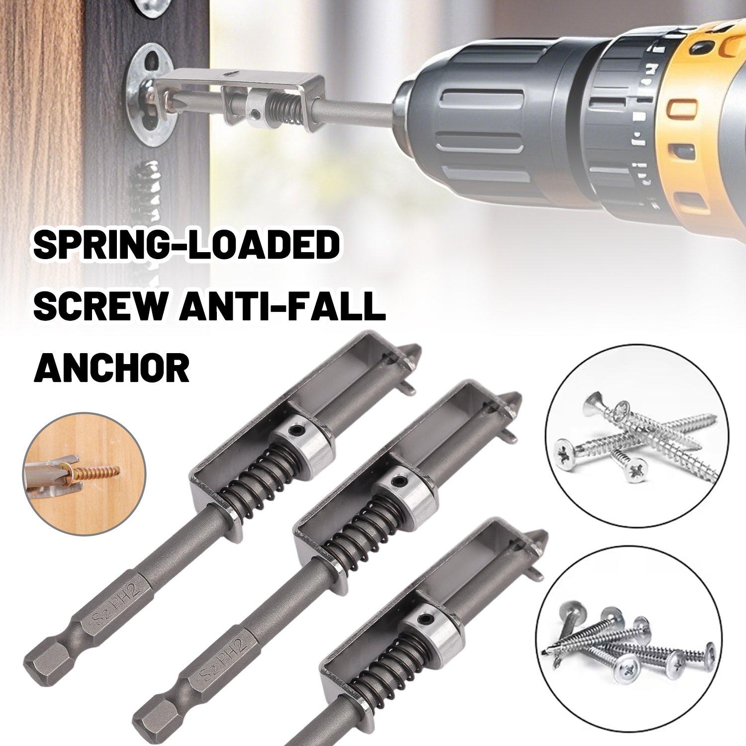 🔥Last Day 49% OFF - 🛠️Universal Spring Loaded Anti-Drop Screw Holder Bit