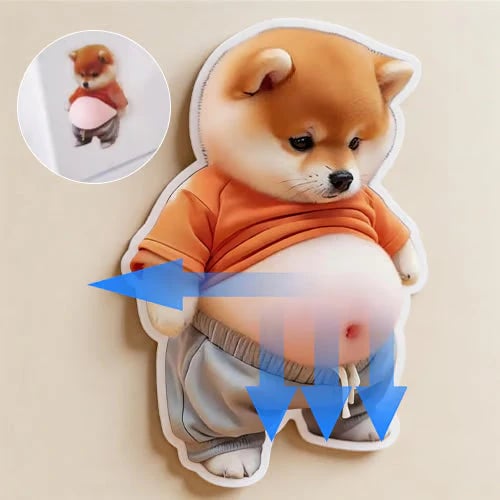 3D Cute Shiba Inu Self-Adhesive Door Stopper & Stress Ball