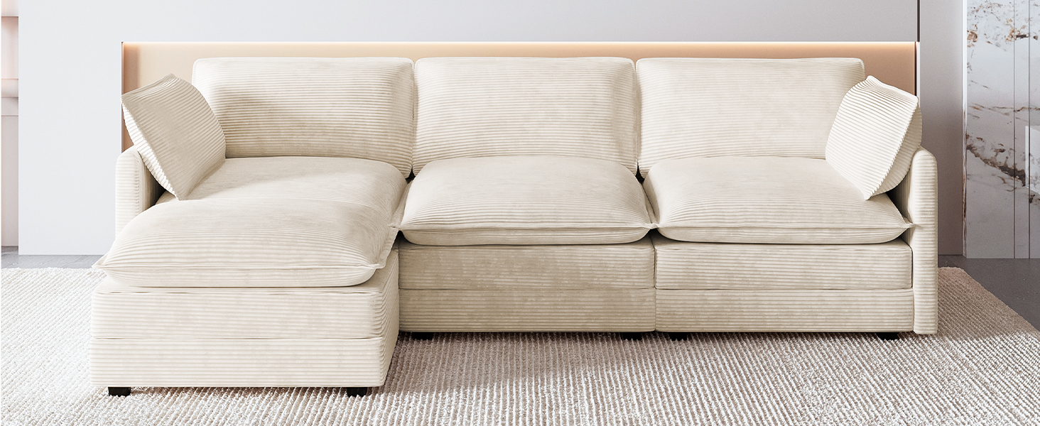 beige sectional couch