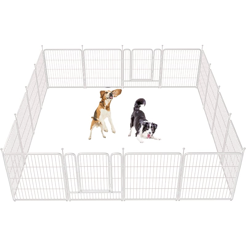 🎉Only Today Second item half pricef💥Garden Fence 16 Pieces Decorative Outdoor Dog Fence for Yard - Heavy Duty Metal Animal Barrier