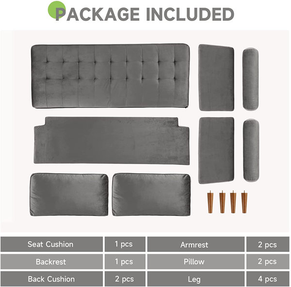 Delicat 58.46'' Upholstered Loveseat