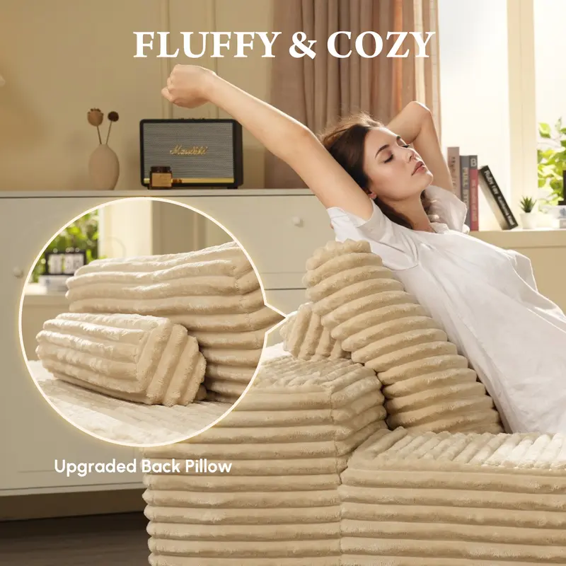 🎉Today's Special Value💝49" Oversized Boneless Chaise Lounge✅No Assembly Required
