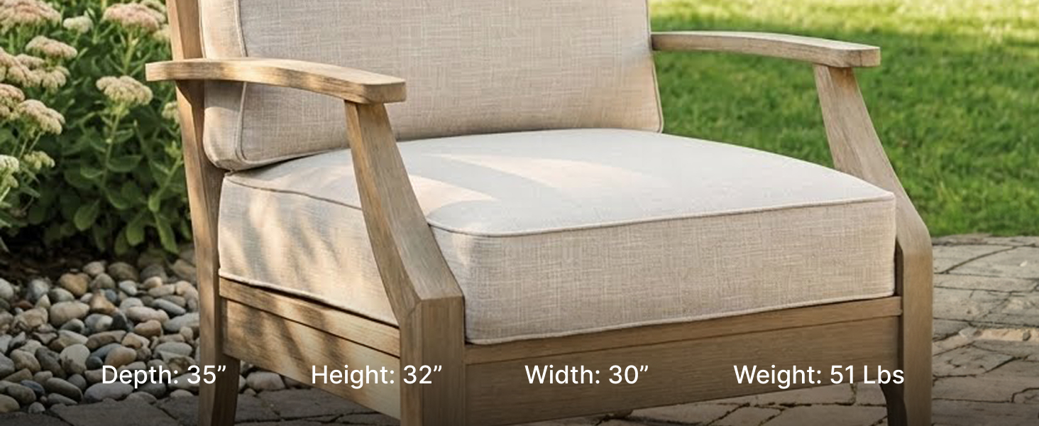 Sunlit deck patio chair showcasing a 5-step protective finish on eucalyptus wood