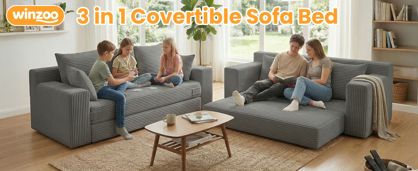 gray boneless couch