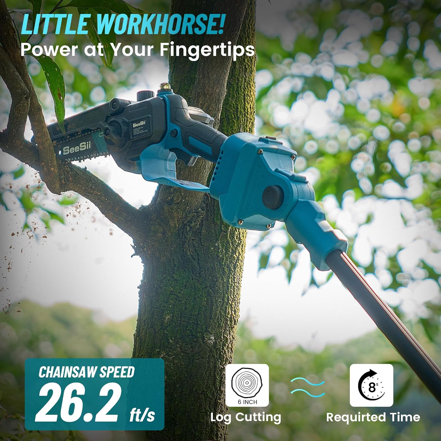🔋2-in-1 Cordless Pole Saw and Mini Electric Saw✂️🪵 Buy 2 Get 4 Free