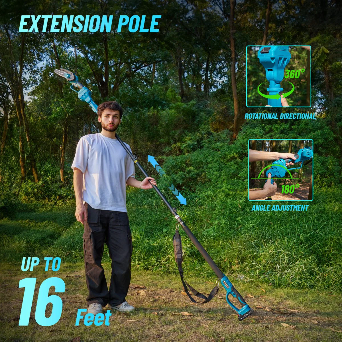 🔋2-in-1 Cordless Pole Saw and Mini Electric Saw✂️🪵 Buy 2 Get 4 Free