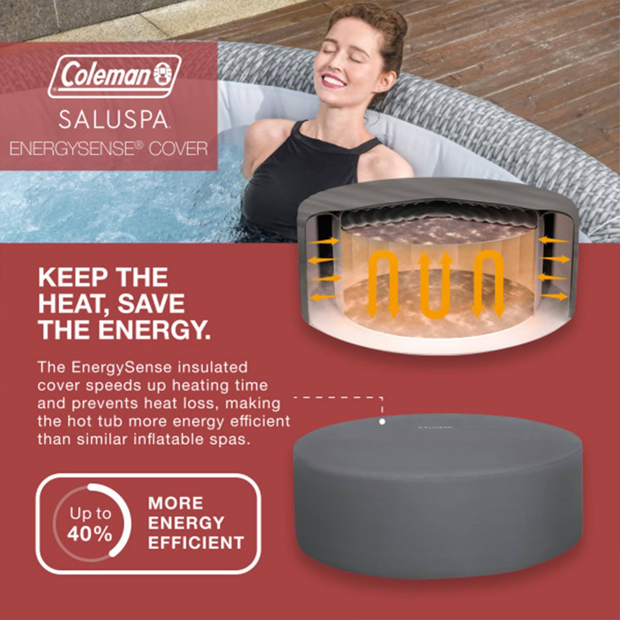 🥽buy one get one free🥽7 Person Inflatable Hot Tub Round Portable Outdoor Spa with 180 Soothing AirJets and Insulated Cover