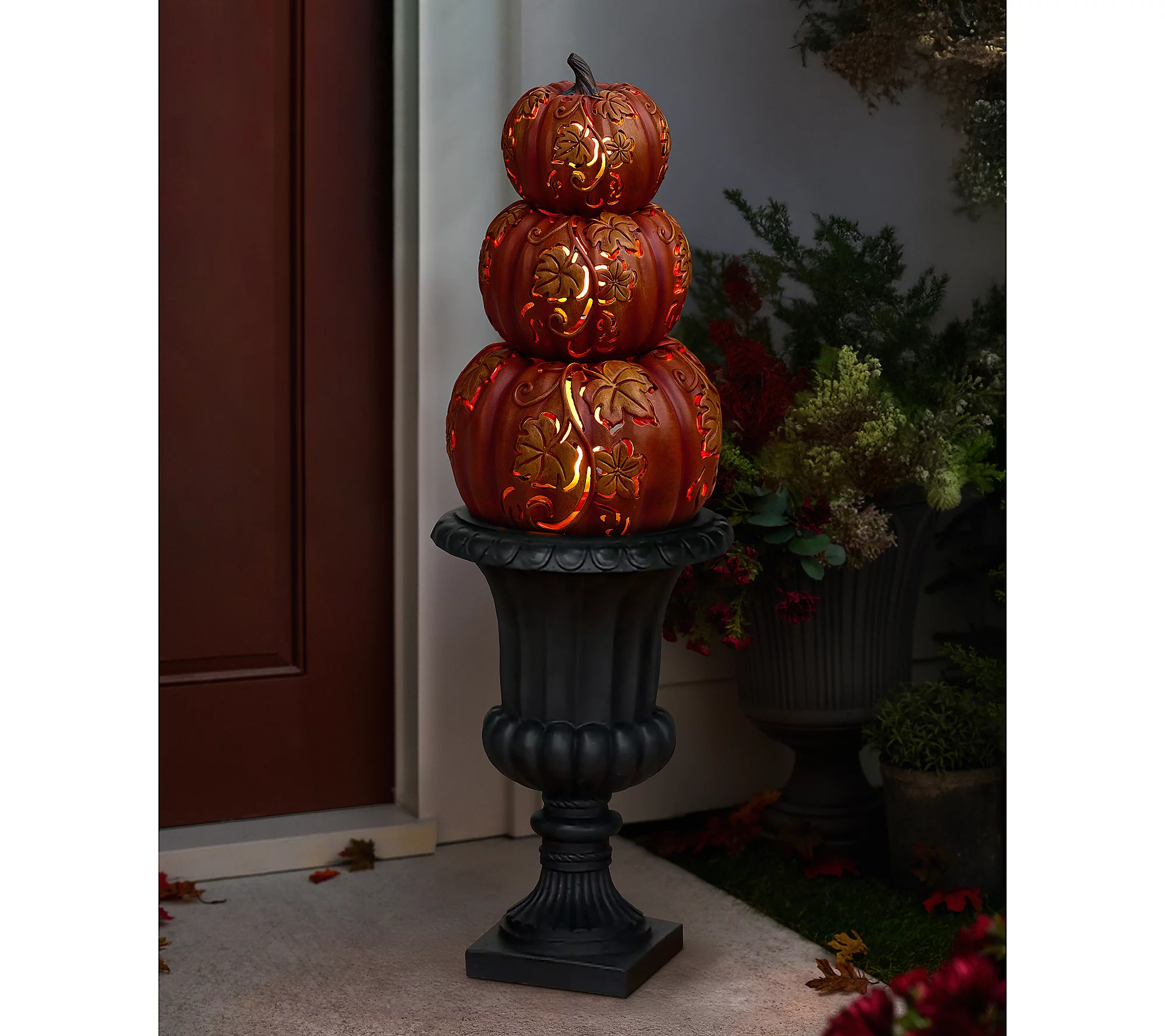 💝2025 New Halloween's Specials💝3-Piece Indoor/ Outdoor Flicker Flame Stacking Pumpkins