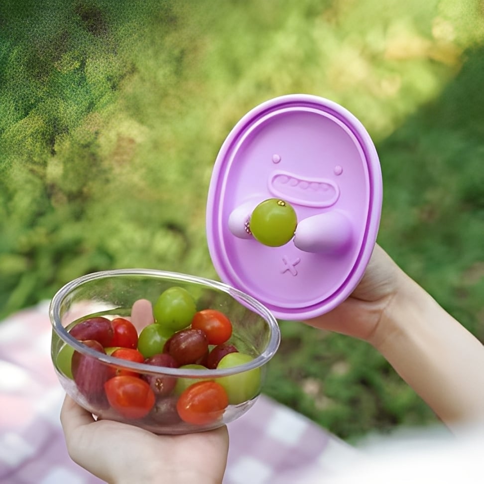 🔥Heißer Verkauf - 49% Rabatt🍿2-in-1-Snackbehälter (🥢Deckel mit Fingertipp-Deckel)