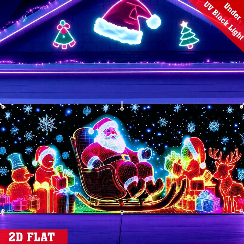 UV Activated Christmas Garage Door Cover Banner