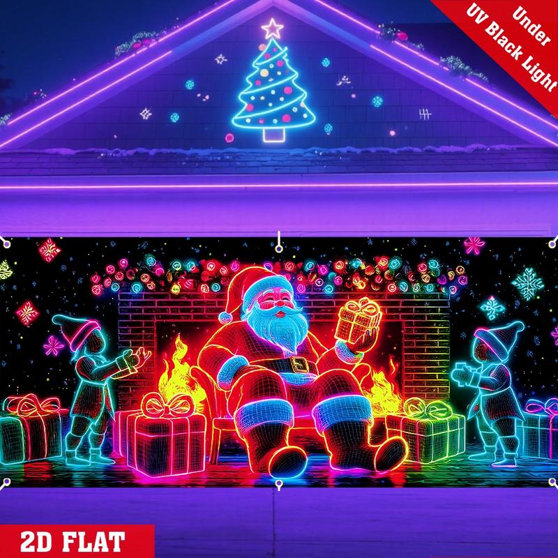 UV Activated Christmas Garage Door Cover Banner