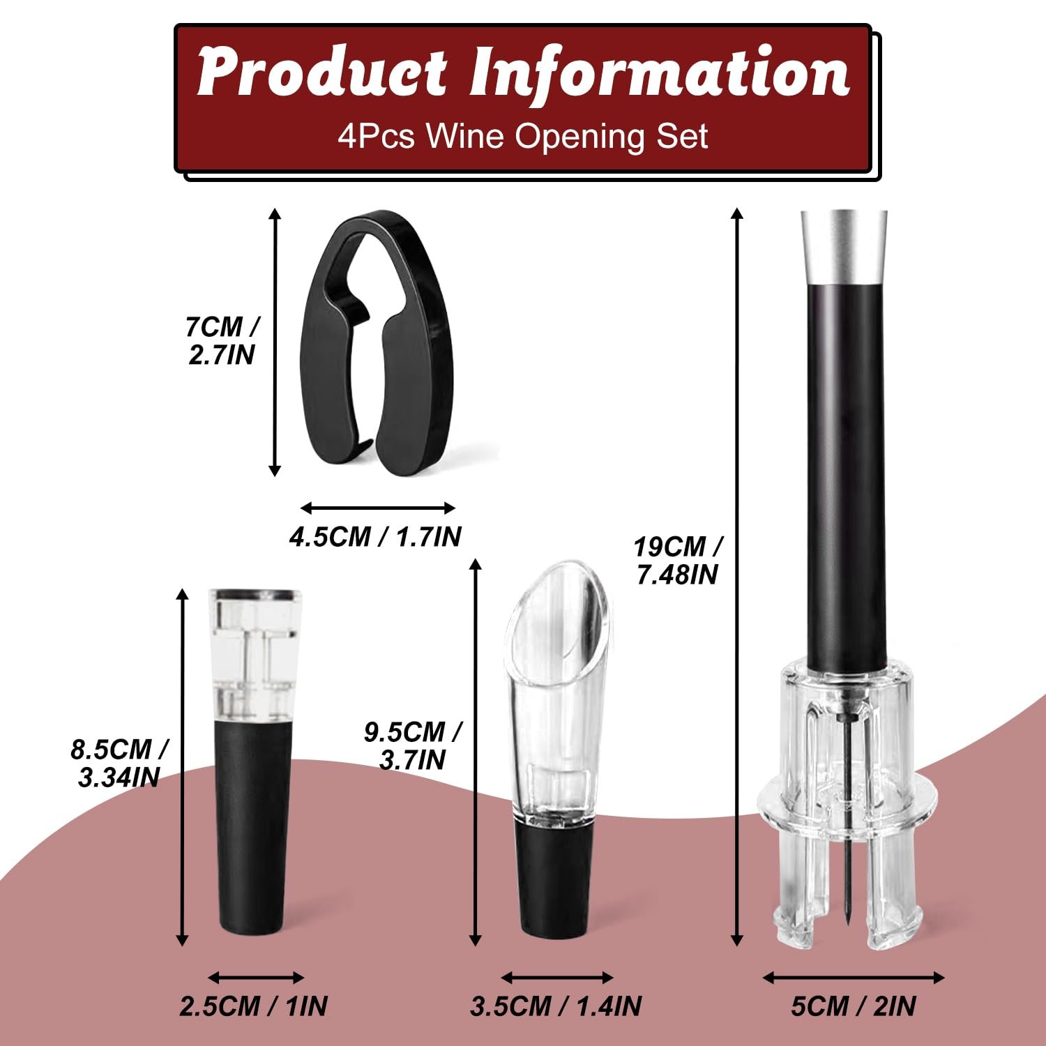 🔥Christmas Hot Sale 49%🎄Air Pump Cork Remover Wine Bottle Opener Set