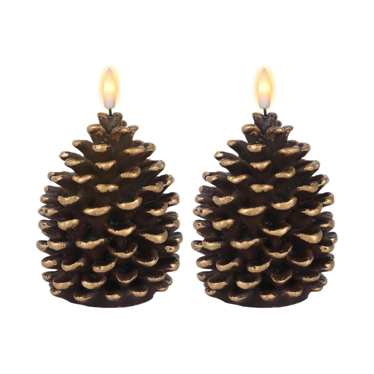 🎅2026 Christmas Promos🔥Flameless Pinecone Candles Battery Operated
