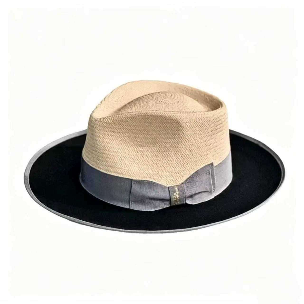 Exclusive Panama and Felt Two Tone Fox -Chocolate Black